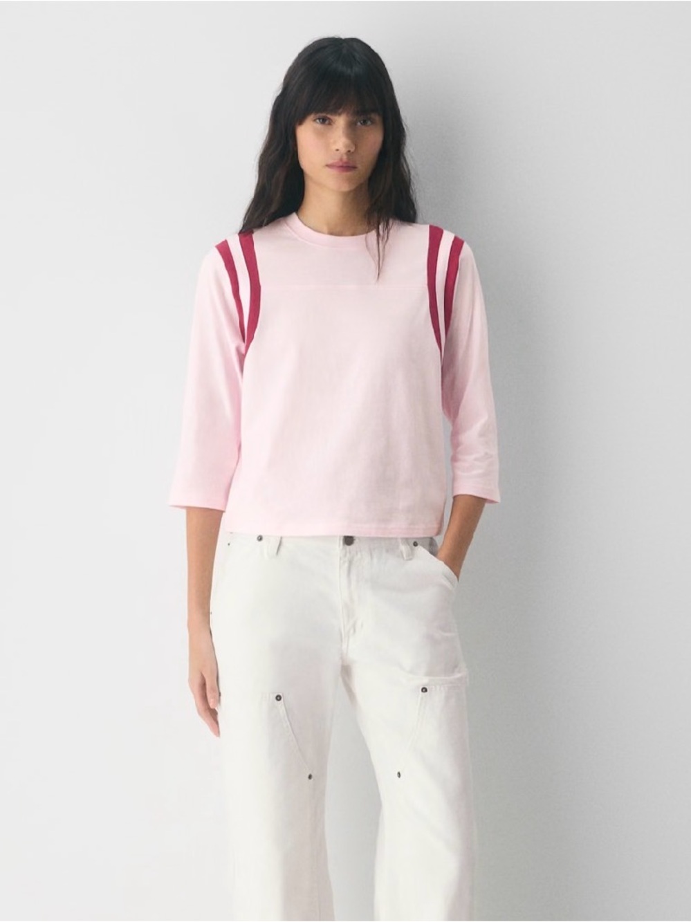 Pink & Raspberry 100% Cotton Jersey Tee